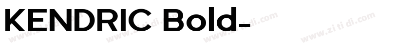 KENDRIC Bold字体转换